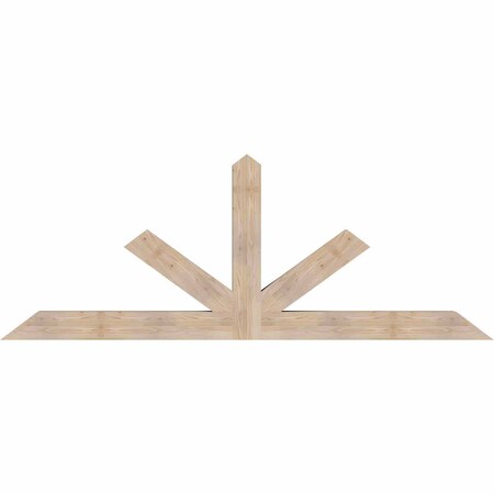 Ekena Millwork Saratoga Smooth Timber Gable Bracket, Douglas Fir, 96"W x 36"H x 5 1/2"D x 5 1/2"F, 9/12 Pitch GBW096X36X0606SAR00SDF